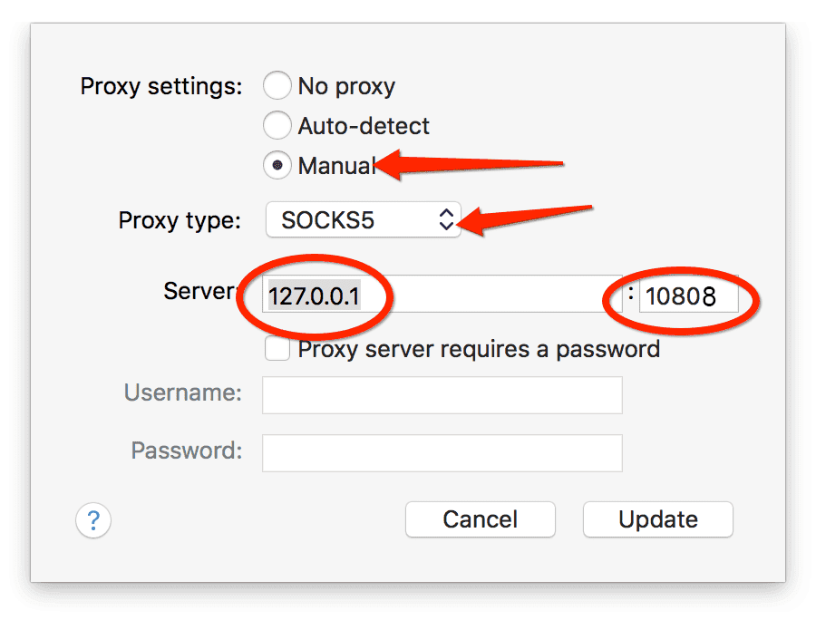 mac shadowsocks socks5